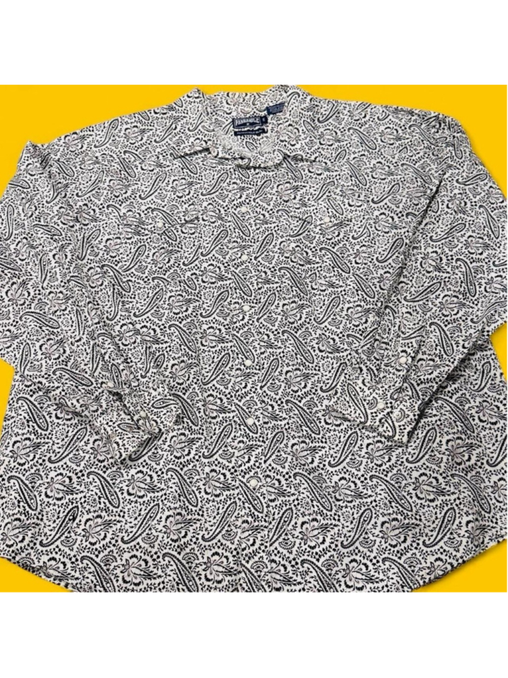 Panhandle Slim Western Shirt Men XL Paisley Pearl Snap Button Long Sleeve